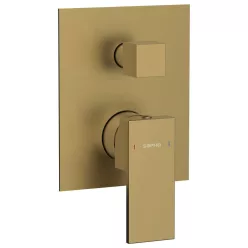   Falba süllyesztett csaptelep,Sapho Cubemix falba süllyesztett csapt.,2 irányú,matt arany CM042GB