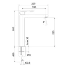 Mosdó csaptelep, Sapho Tursi magasított mosdó csaptelep, króm TI007