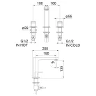 Mosdó csaptelep, Sapho Tursi mosdó csaptelep, króm TI017