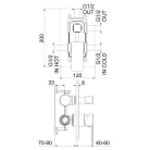Falba süllyesztett csaptelep,Sapho Tursi falba süllyesztett csaptelep 2 irányú,matt fekete TI043B
