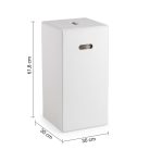 Szemetes, Sapho Luxury szemetes 30x61,8x30 cm, fehér 103602