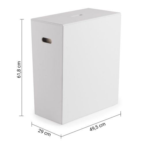 Szemetes, Sapho Luxury szemetes 49,5x61,8x29 cm, fehér 103702