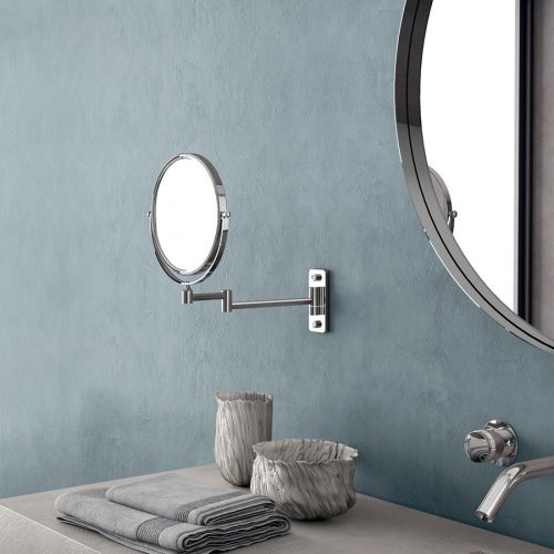 Kozmetikai tükör, Sapho Gaia kozmetikai tükör átmérő: 18 cm, króm CO202413