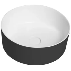  Mosdó, Sapho Thin pultra szerelhető rockstone mosdó, 38 cm, carina/matt fehér WN548-41