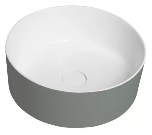 Mosdó, Sapho Thin pultra szerelhető rockstone mosdó, 38 cm, verde/matt fehér WN548-44