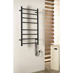  Egyenes radiátor,Sapho Redondo elektromos törölközőszárító 50x90 cm,75 W,matt fekete ER220BV