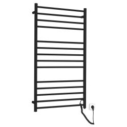   Egyenes radiátor, Sapho Redondo elektromos törölközőszárító 63x116 cm,130 W,fekete ER230BV