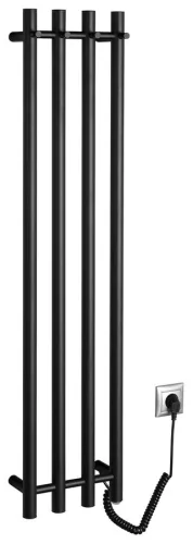 Egyenes radiátor, Sapho Papinado elektromos törölközőszárító 26,3x120 cm, 85 W, matt fekete ER350
