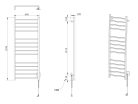 Egyenes radiátor, Sapho Eskinado elektromos törölközőszárító 60x150 cm,130 W, matt fekete ER450BV