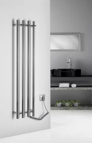 Egyenes radiátor, Sapho Papinado elektromos törölközőszárító 26,3x120 cm, 85 W, króm ER750