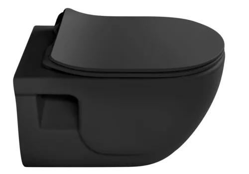 WC, Sapho Brilla Rimless fali wc 35,5x53cm, matt fekete 100614-110