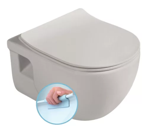 WC, Sapho Brilla Rimless fali wc 35,5x53cm, matt latte 100614-114