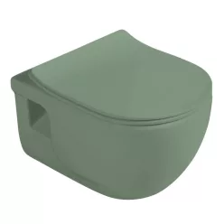   WC, Sapho Brilla Rimless fali wc 35,5x53cm, matt zöld 100614-128