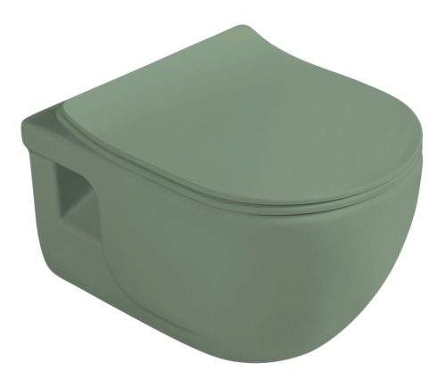 WC, Sapho Brilla Rimless fali wc 35,5x53cm, matt zöld 100614-128