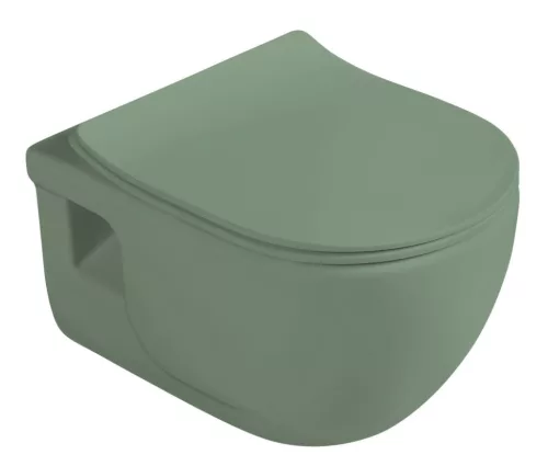 WC, Sapho Brilla Rimless fali wc 35,5x53cm, matt zöld 100614-128