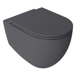   WC, Sapho Isvea Infinity Rimless fali wc 36,5x53 cm, antracit 10NF02004-2C