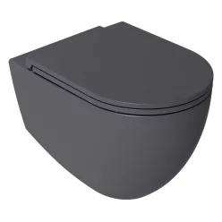   WC, Sapho Isvea Infinity Rimless fali wc 36,5x53 cm, antracit 10NF02004-2C