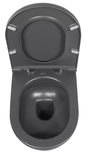 WC, Sapho Isvea Infinity Rimless fali wc 36,5x53 cm, antracit 10NF02004-2C