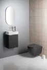 WC, Sapho Isvea Infinity Rimless fali wc 36,5x53 cm, antracit 10NF02004-2C