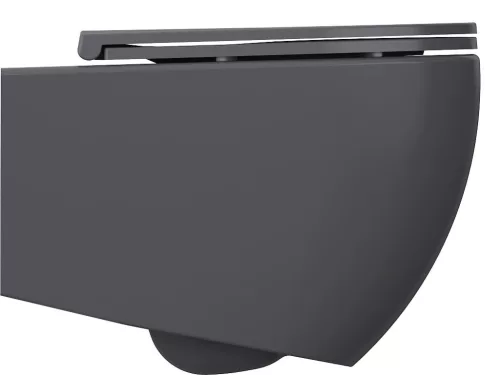 WC, Sapho Isvea Infinity Rimless fali wc 36,5x53 cm, antracit 10NF02004-2C