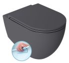 WC, Sapho Isvea Infinity Rimless fali wc 36,5x53 cm, antracit 10NF02004-2C
