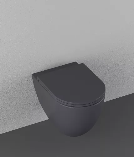 WC, Sapho Isvea Infinity Rimless fali wc 36,5x53 cm, antracit 10NF02004-2C