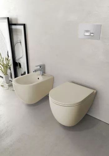 WC, Sapho Isvea Infinity Rimless fali wc 36,5x53 cm, elefántcsont 10NF02004-2K
