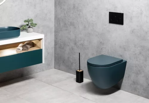 WC, Sapho Isvea Infinity Rimless fali wc 36,5x53 cm, benzin zöld 10NF02004-2P