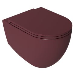   WC, Sapho Isvea Infinity Rimless fali wc 36,5x53 cm, gesztenyevörös 10NF02004-2R
