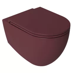   WC, Sapho Isvea Infinity Rimless fali wc 36,5x53 cm, gesztenyevörös 10NF02004-2R