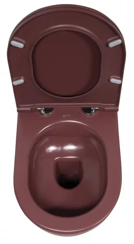 WC, Sapho Isvea Infinity Rimless fali wc 36,5x53 cm, gesztenyevörös 10NF02004-2R