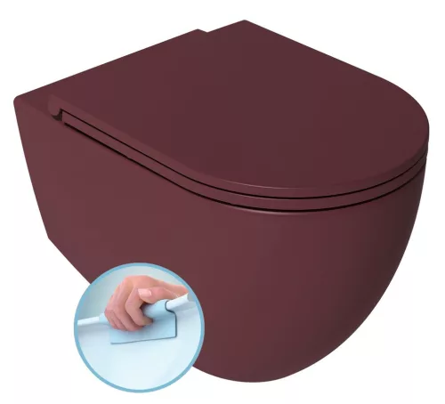 WC, Sapho Isvea Infinity Rimless fali wc 36,5x53 cm, gesztenyevörös 10NF02004-2R