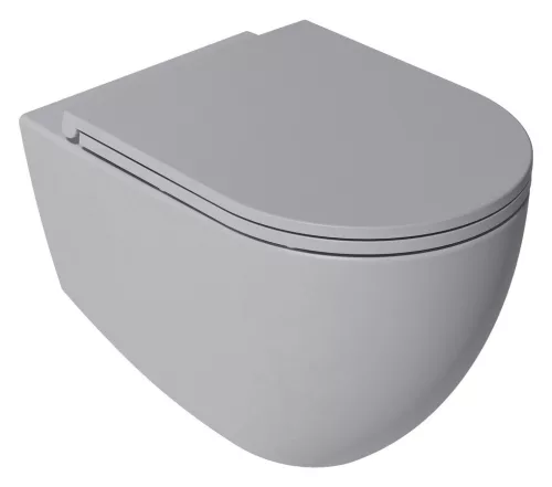 WC, Sapho Isvea Infinity Rimless fali wc 36,5x53 cm, szürke 10NF02004-2V