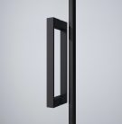 Zuhanyajtó, Sapho Gelco Dragon tolóajtó matt fekete/transzparent 90 cm GD4290B