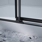 Zuhanyajtó, Sapho Gelco Dragon tolóajtó matt fekete/transzparent 90 cm GD4290B