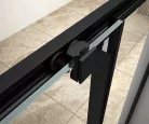 Zuhanykabin, Aqualine Agga Black zuhanykabin 80x80 matt fekete/transzparent BLF808