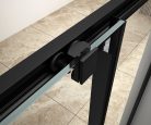 Zuhanykabin, Aqualine Agga Black zuhanykabin 90x90 matt fekete/transzparent BLF909