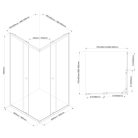Zuhanykabin, Aqualine Agga Black zuhanykabin 90x90 matt fekete/transzparent BLF909