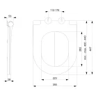 WC tető, Sapho Avva slim wc ülőke, soft-close, matt kék 100787-107