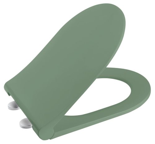 WC tető, Sapho Avva slim wc ülőke, soft-close, matt zöld 100787-128
