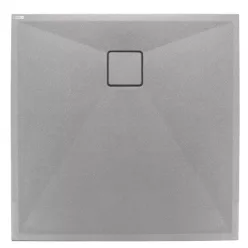   Zuhanytálca, Deante Correo szögletes, gránit zuhanytálca, metálszürke 90x90 KQR_S41B