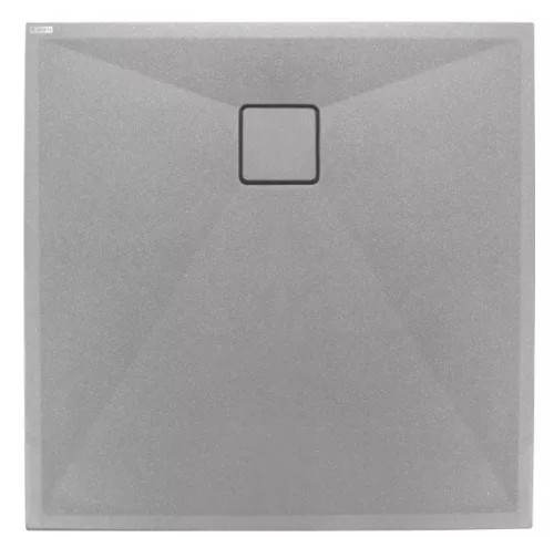 Zuhanytálca, Deante Correo szögletes, gránit zuhanytálca, metálszürke 90x90 KQR_S41B