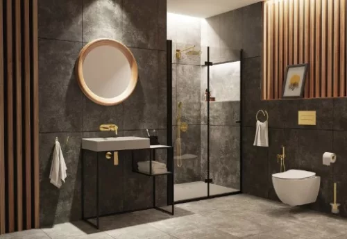 Zuhanytálca, Deante Correo szögletes, gránit zuhanytálca, metálszürke 90x90 KQR_S41B
