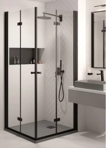 Zuhanytálca, Deante Correo szögletes, gránit zuhanytálca, metálszürke 90x90 KQR_S41B
