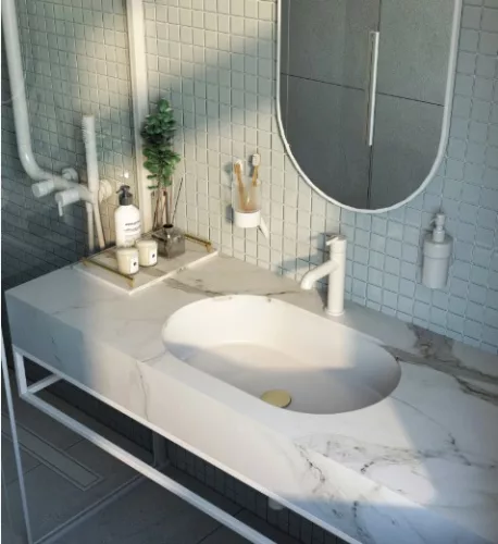 Mosdó csaptelep, Deante Silia mosdó csaptelep, fehér BQS_A20M