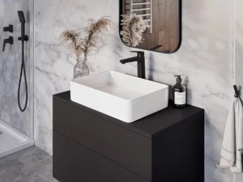 Mosdó csaptelep, Deante Blur magas mosdó csaptelep, fekete BQL_N20K