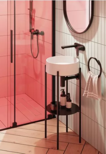 Falba süllyesztett csaptelep, Deante Alpinia mosdó csaptelep, fekete BGA_N54L