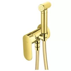   Falba süllyesztett csaptelep, Deante Alpinia bidé csaptelep kézizuhannyal arany BGA_Z34M