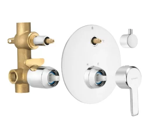 Falba süllyesztett csaptelep, Deante Arnika zuhany csaptelep,zuhanyváltóval, króm BQA_044P