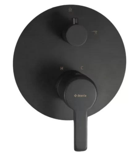 Falba süllyesztett csaptelep, Deante Arnika zuhany csaptelep zuhanyváltóval, fekete BQA_N44P